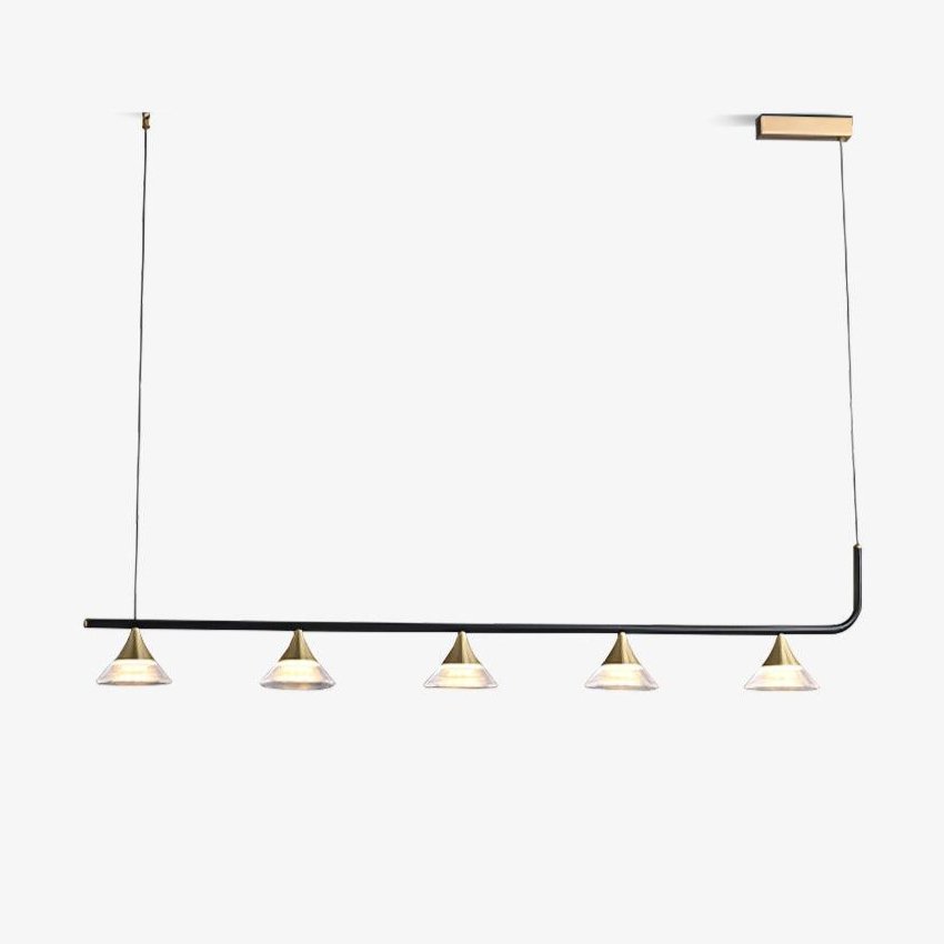Auranielle nowoczesna lampa wisząca z miedzi w stylu mid-century