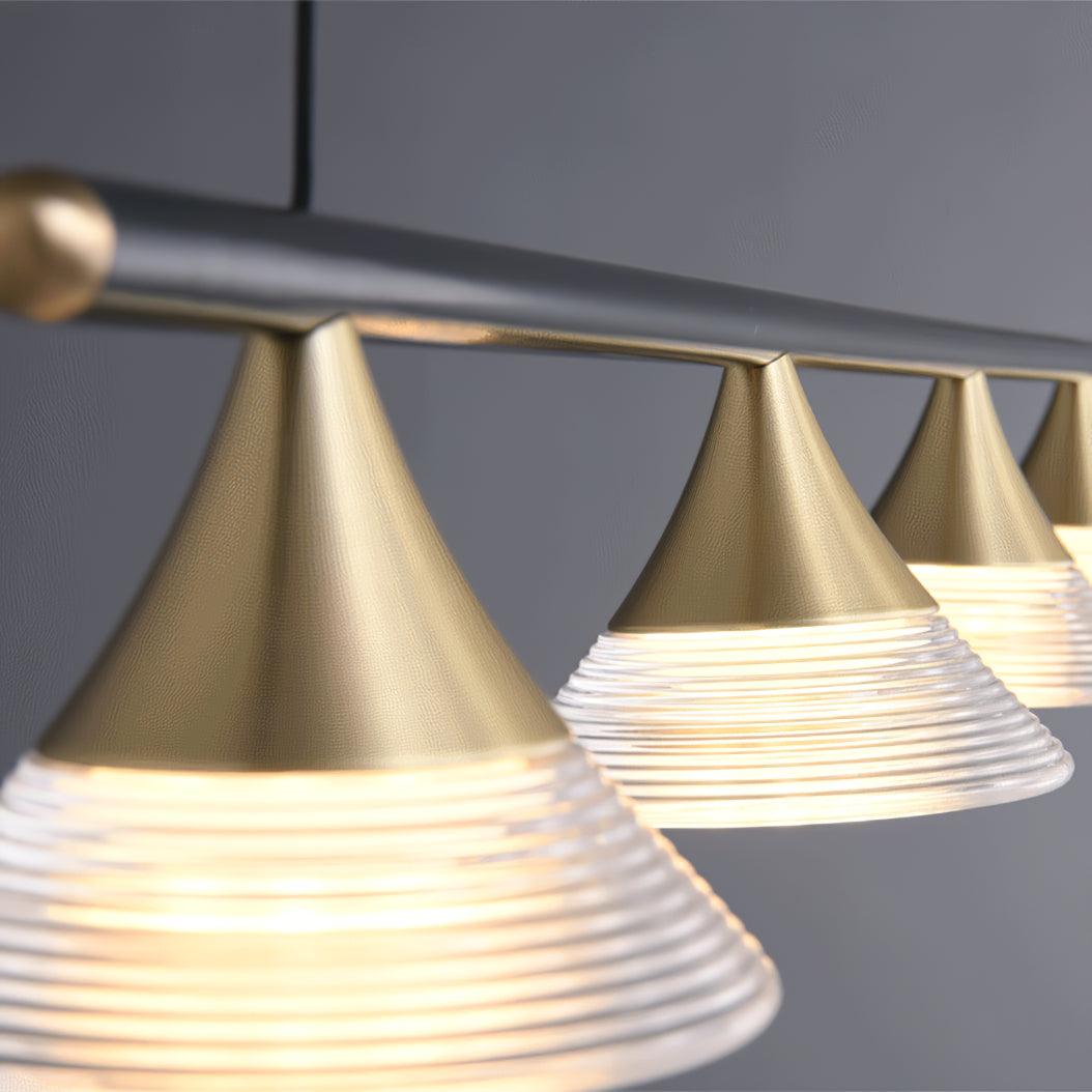 Auranielle nowoczesna lampa wisząca z miedzi w stylu mid-century