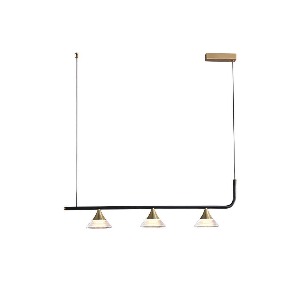 Auranielle nowoczesna lampa wisząca z miedzi w stylu mid-century
