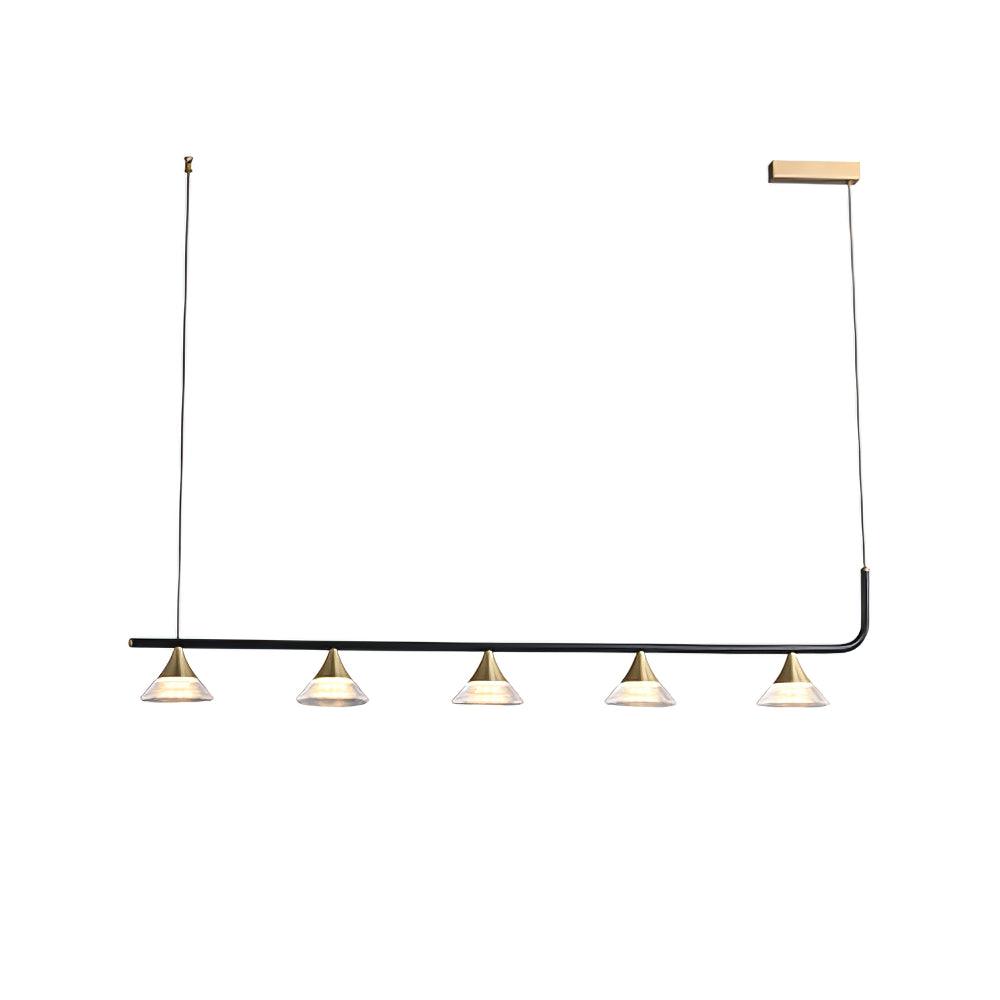 Auranielle nowoczesna lampa wisząca z miedzi w stylu mid-century