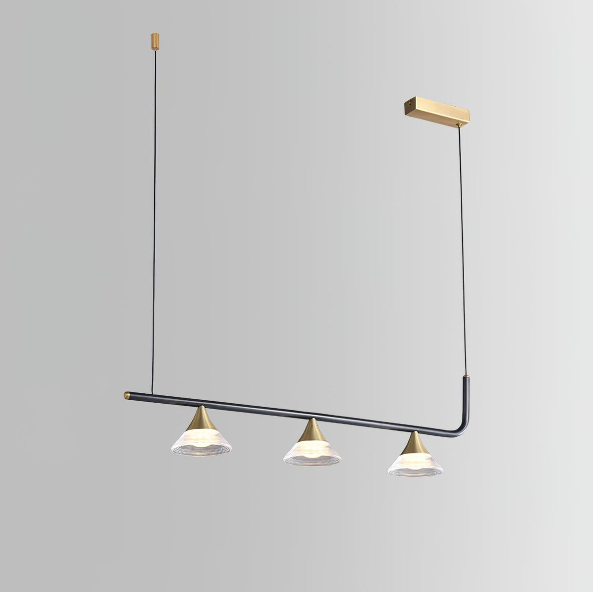 Auranielle nowoczesna lampa wisząca z miedzi w stylu mid-century