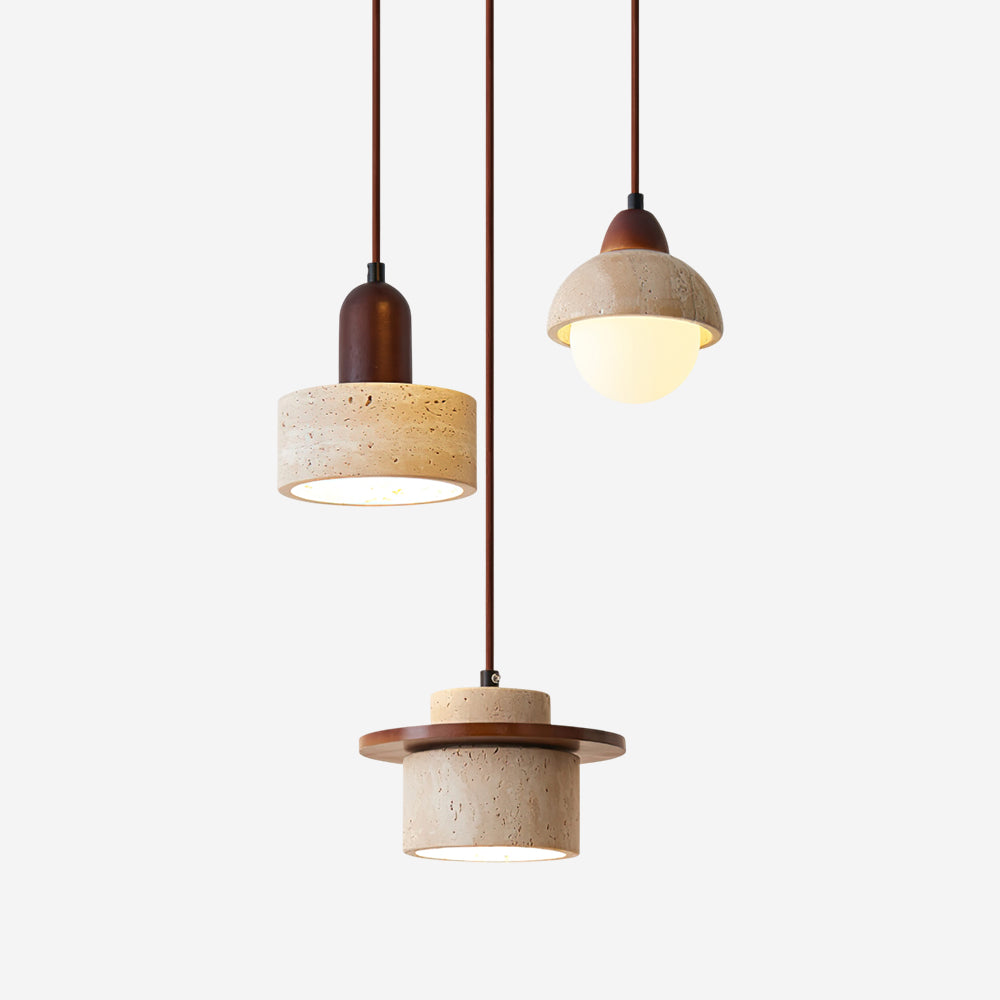 Eluno zestaw lamp wiszących Travertine