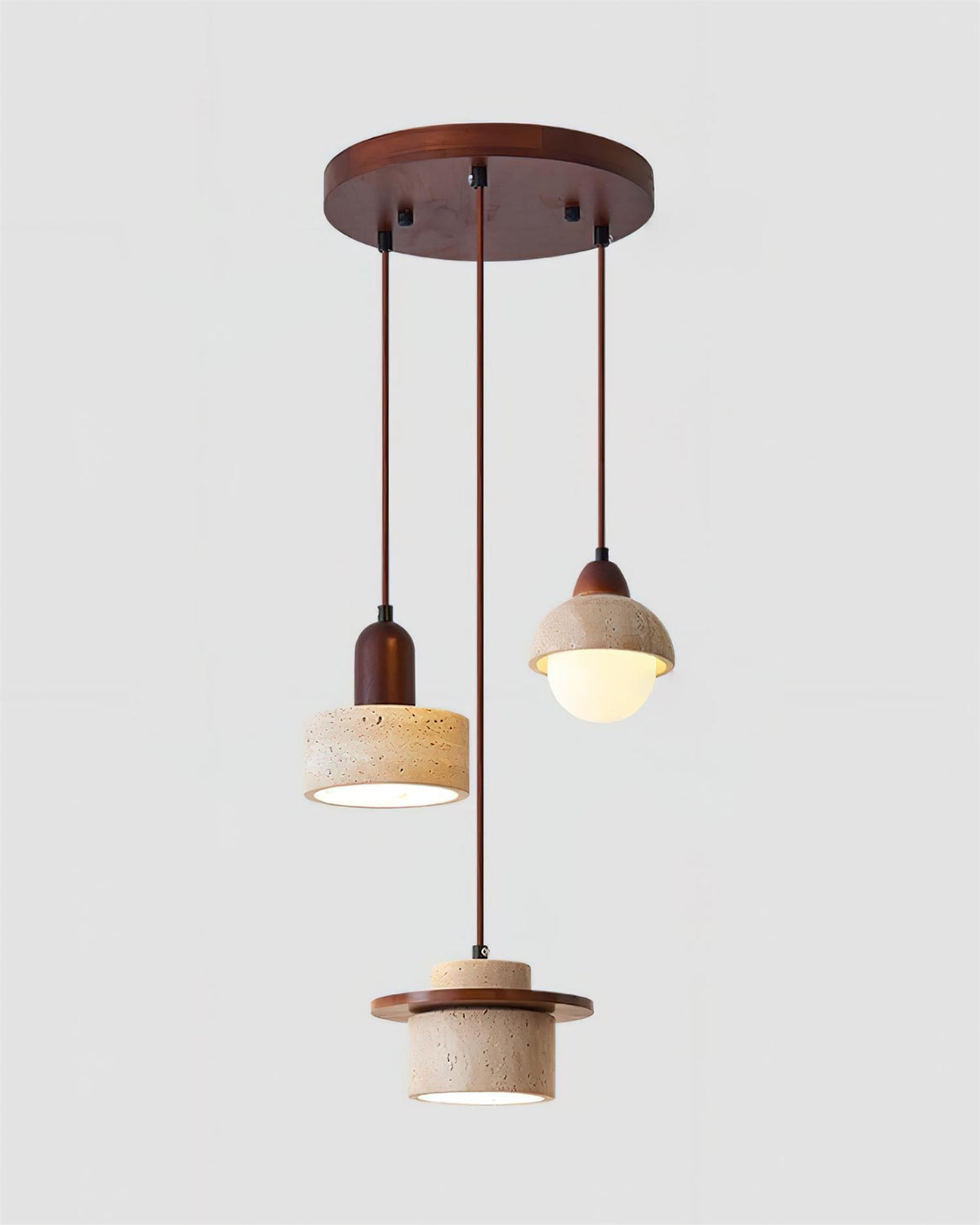 Eluno zestaw lamp wiszących Travertine