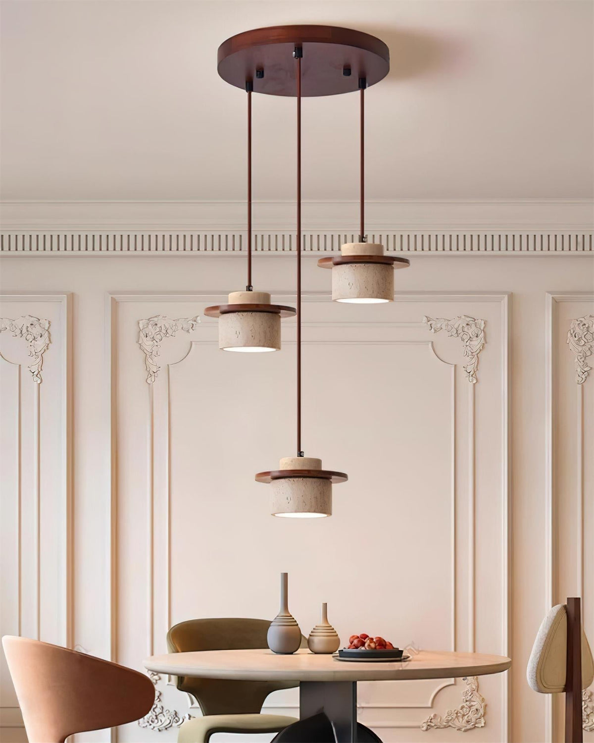 Eluno zestaw lamp wiszących Travertine