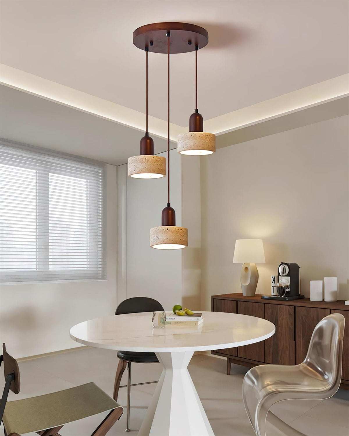 Eluno zestaw lamp wiszących Travertine