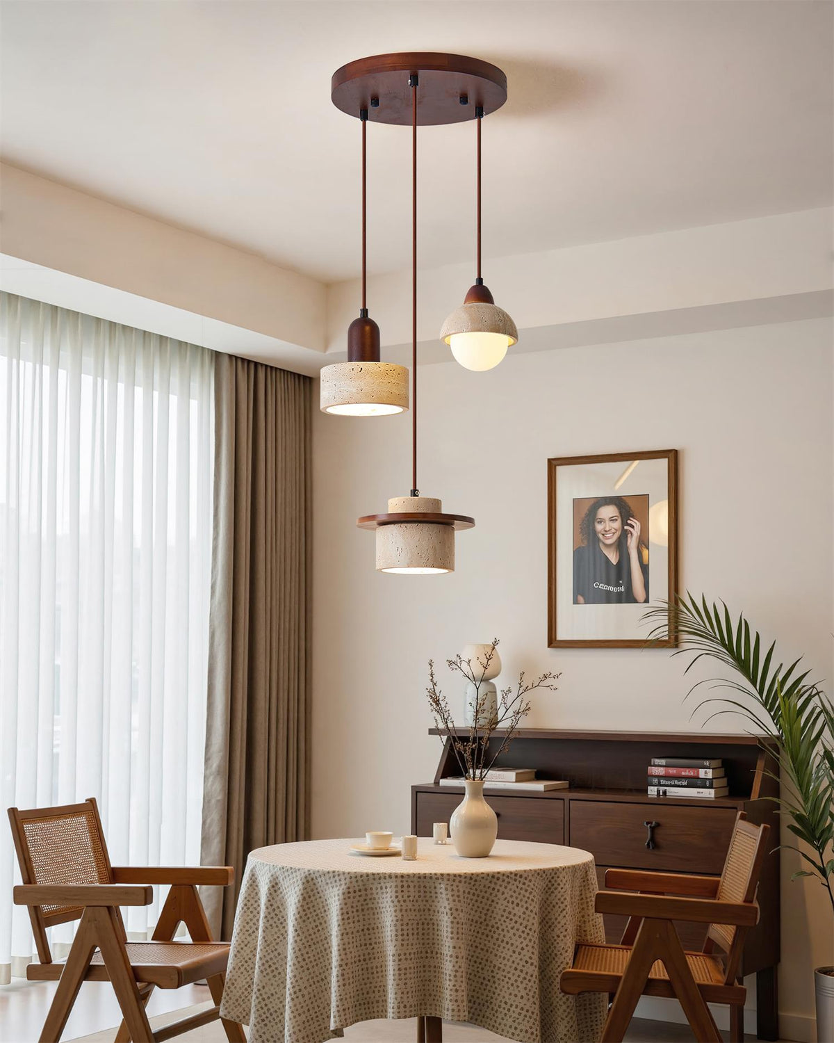 Eluno zestaw lamp wiszących Travertine