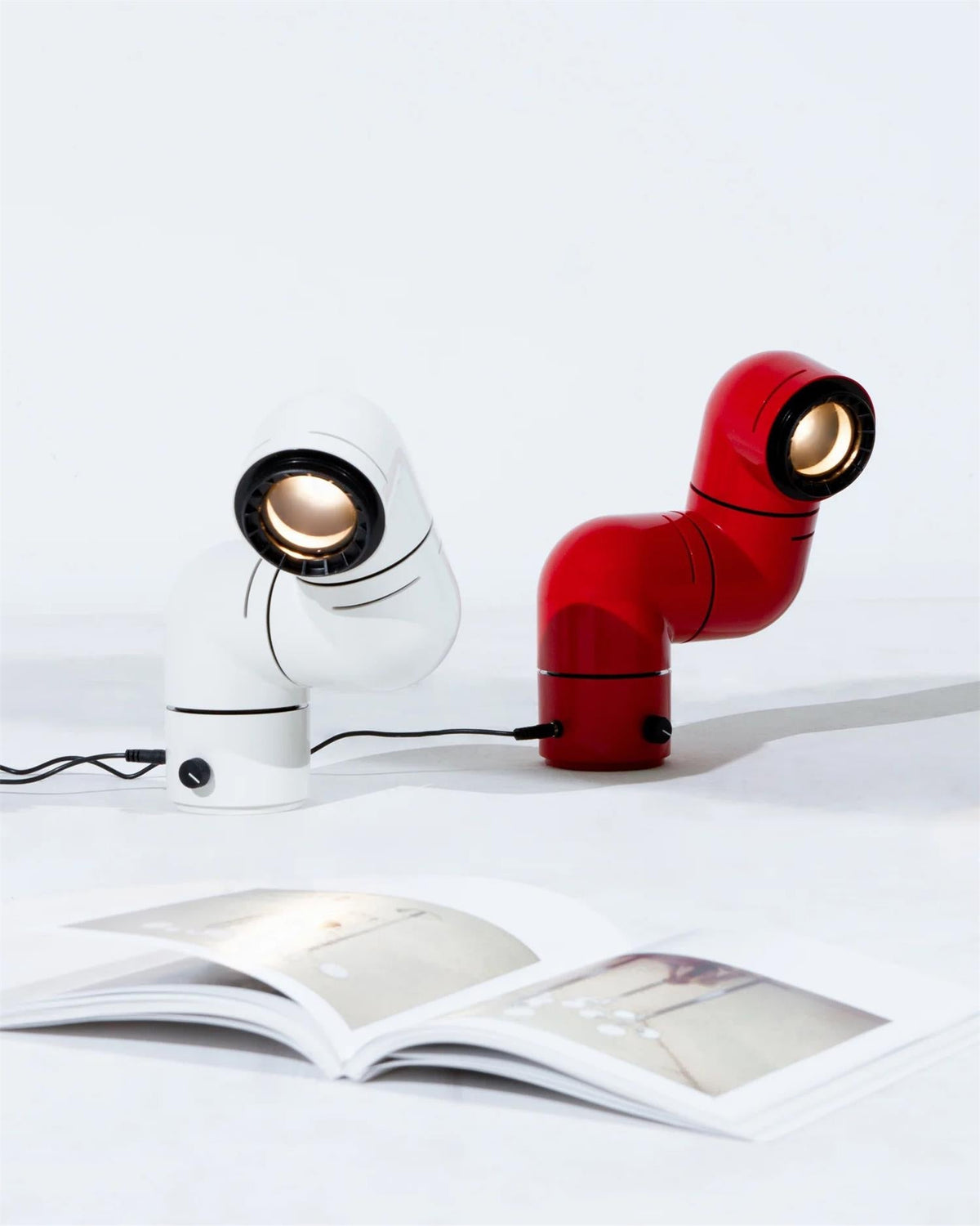 Lampa stołowa Orelania z soczewką