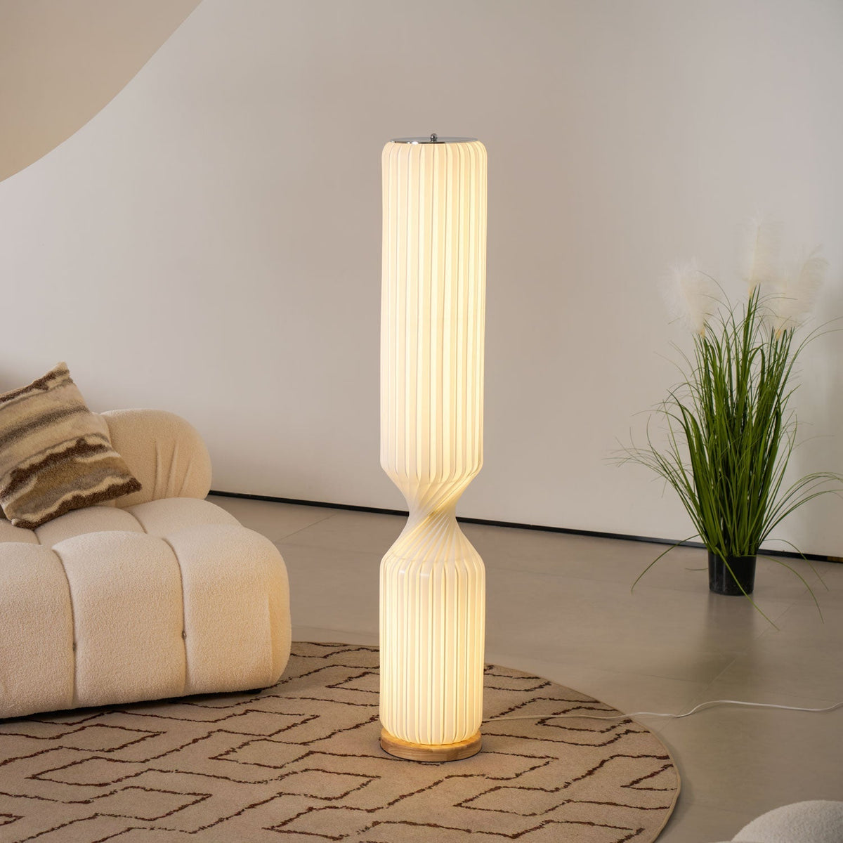 Oraeoril nowoczesna lampa stojąca z PVC