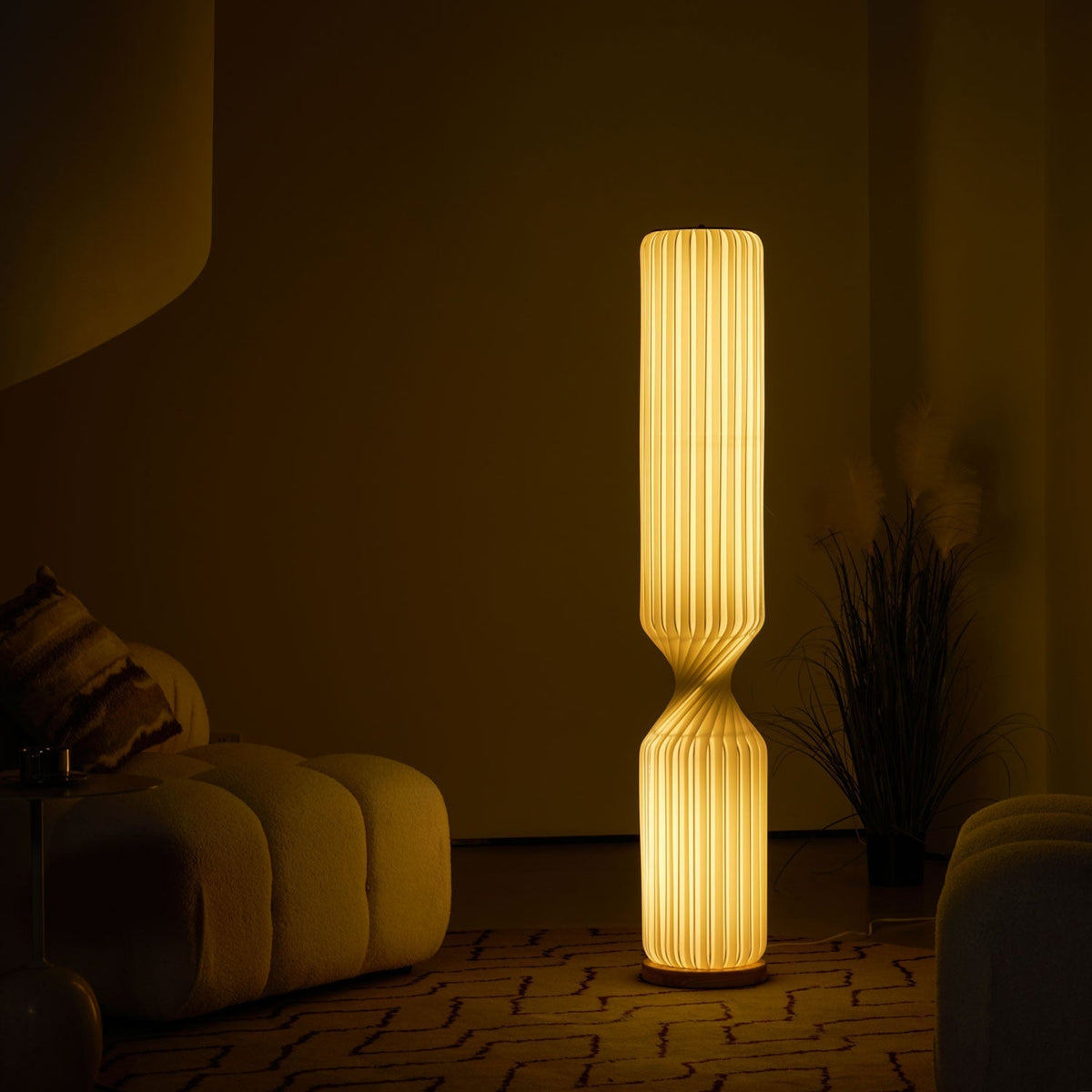 Oraeoril nowoczesna lampa stojąca z PVC