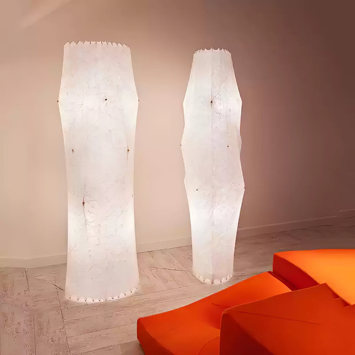 Vela Twist lampa stojąca ze szkła