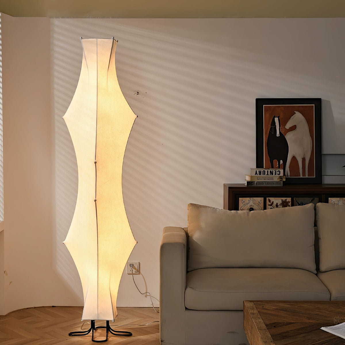 Vela Twist lampa stojąca ze szkła