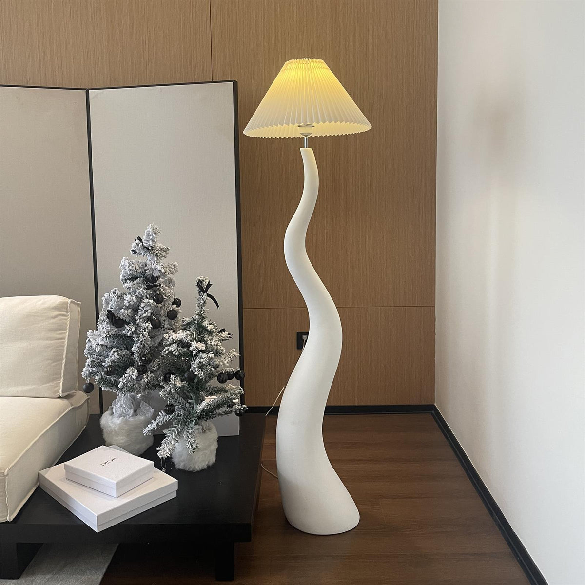 Bexyn lampy stojące ze szkła i płótna
