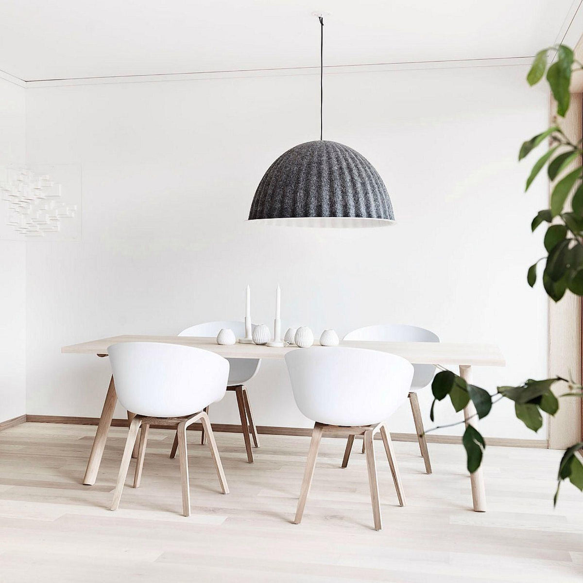 Dinora wisząca lampa wełniana w stylu klasycznym