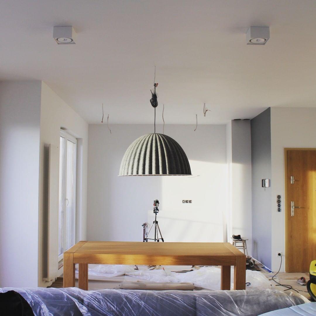Dinora wisząca lampa wełniana w stylu klasycznym