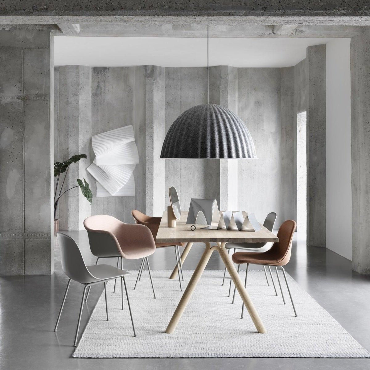 Dinora wisząca lampa wełniana w stylu klasycznym