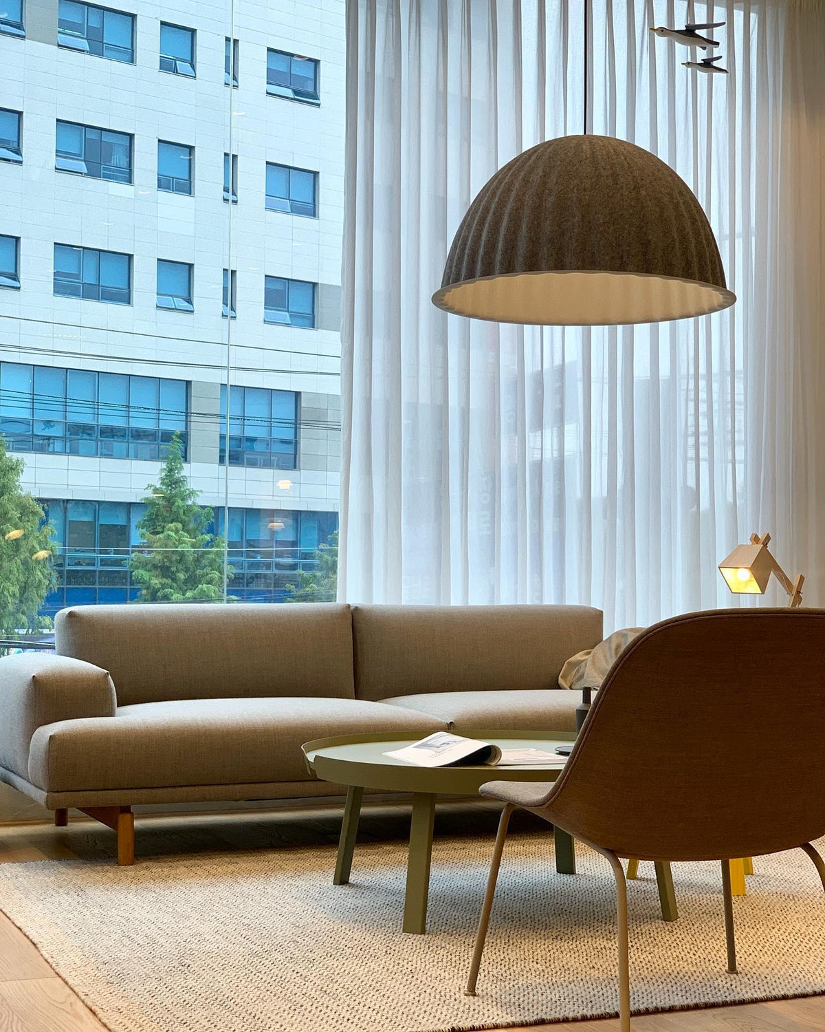 Dinora wisząca lampa wełniana w stylu klasycznym