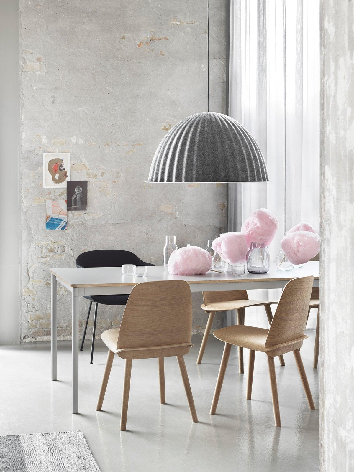 Dinora wisząca lampa wełniana w stylu klasycznym