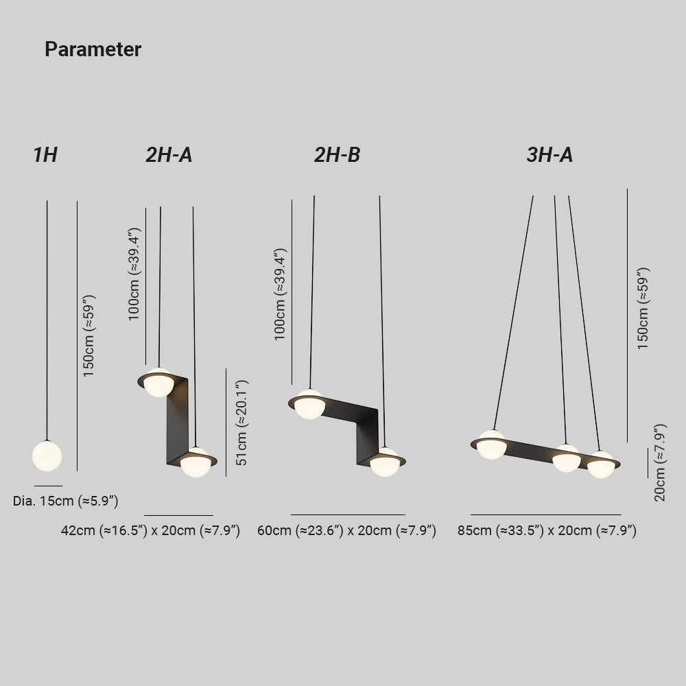 Selan czarna lampa wisząca ze szkła