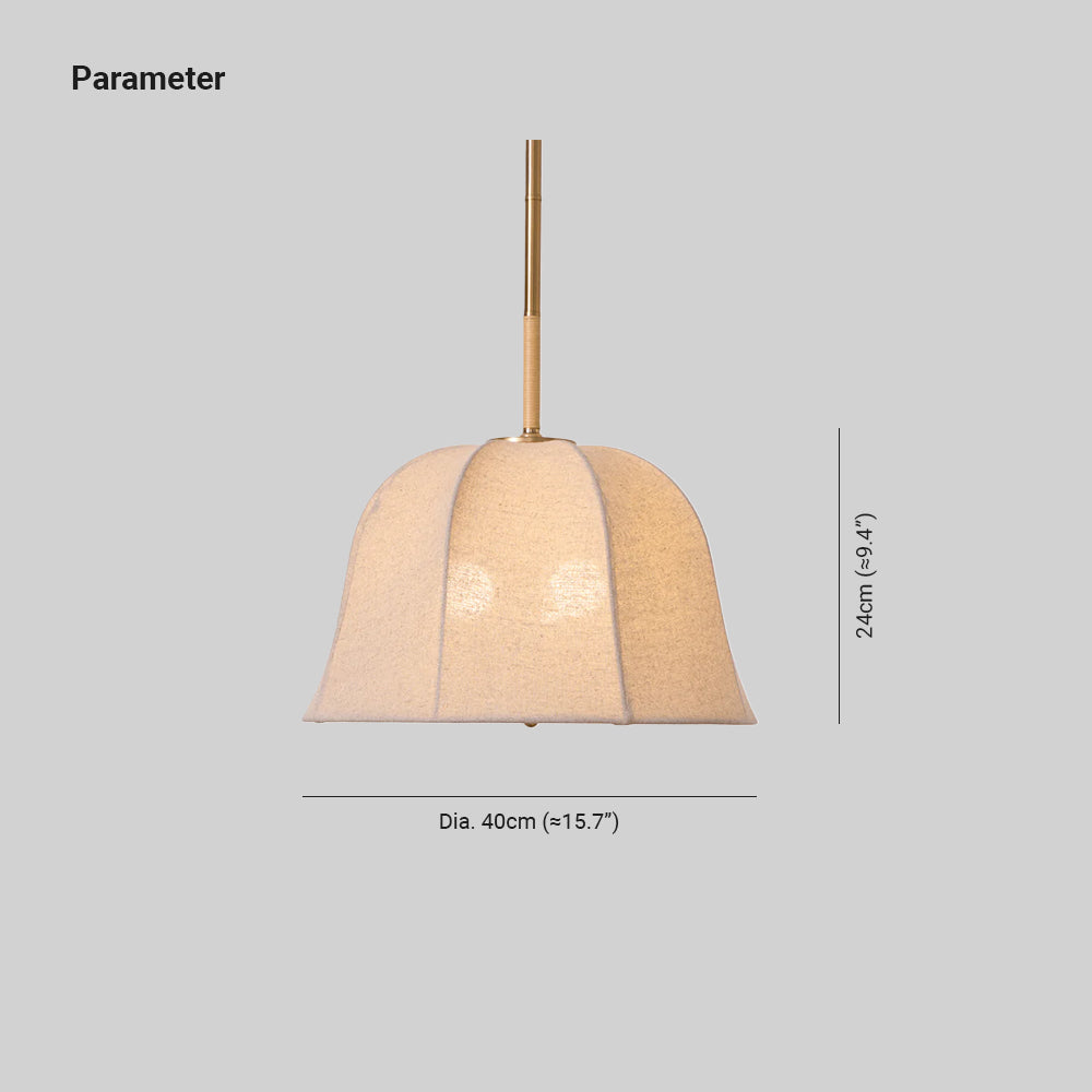 Tala lampa wisząca w kształcie dzwonu z tkaniny