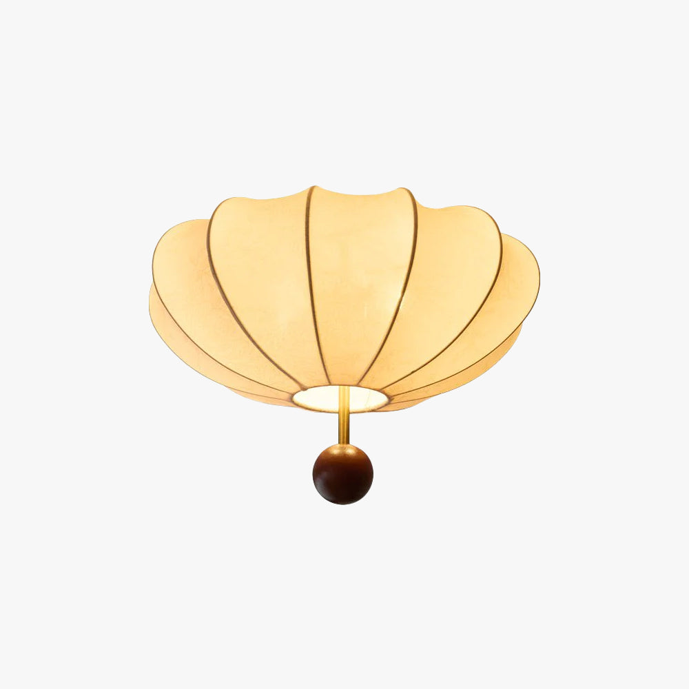 Willow lampa sufitowa z płótna i drewna