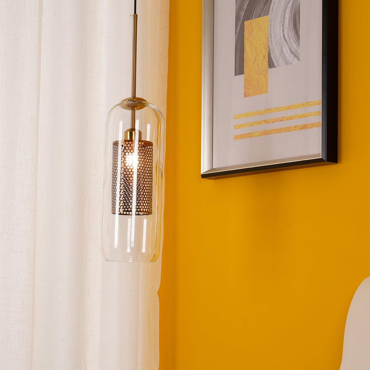 Sypharil minimalistyczna lampa wisząca ze szkła