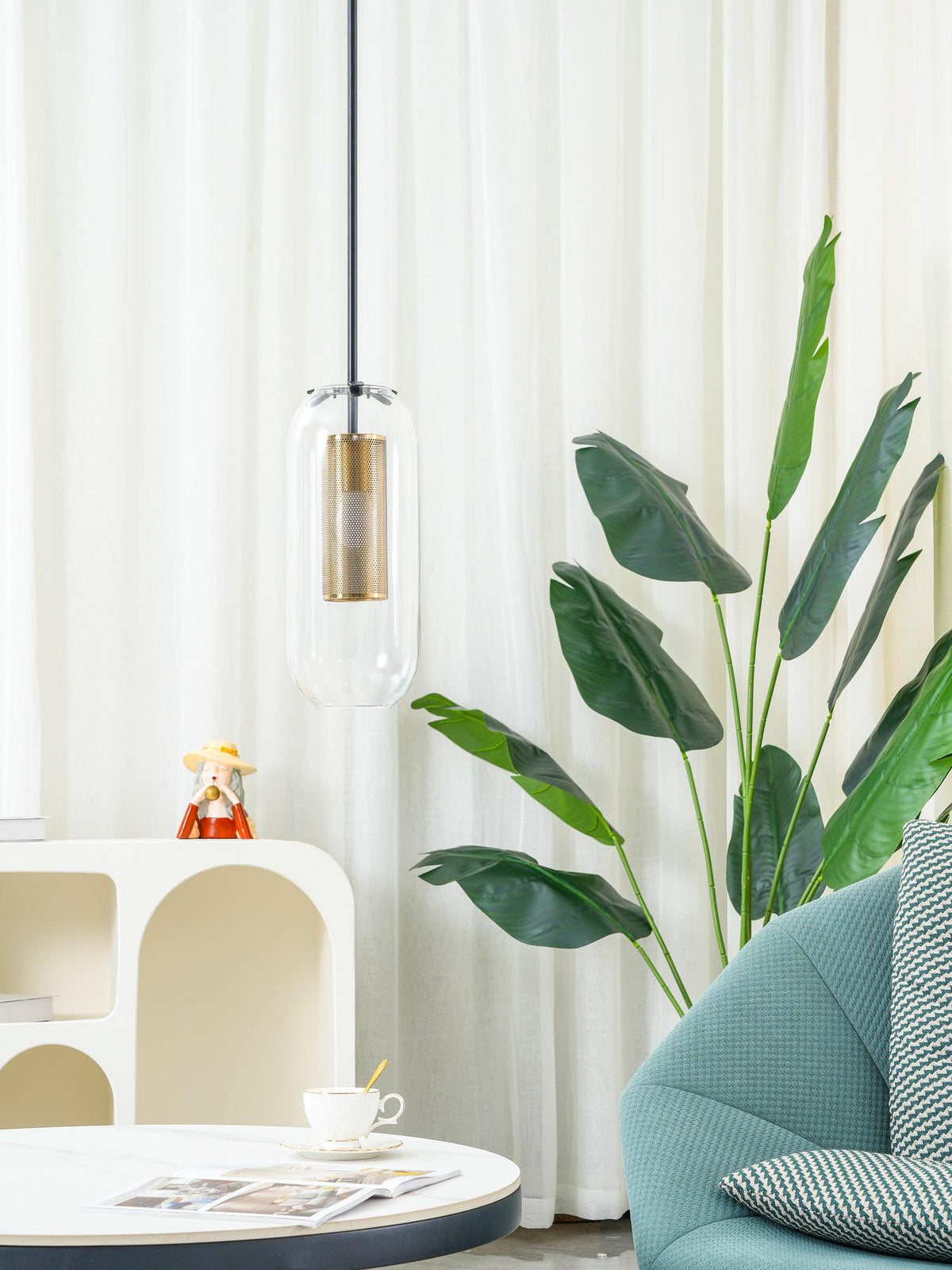 Sypharil minimalistyczna lampa wisząca ze szkła