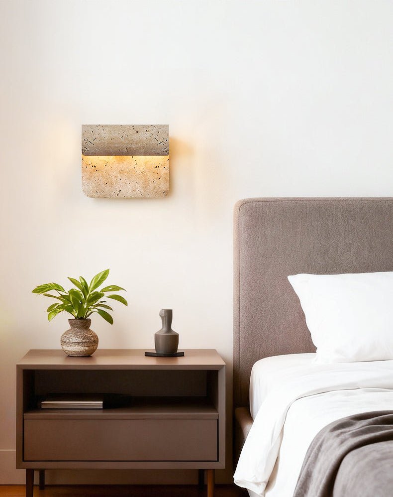 Vaelan Travertine Arc kinkiet