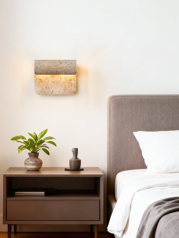 Vaelan Travertine Arc kinkiet
