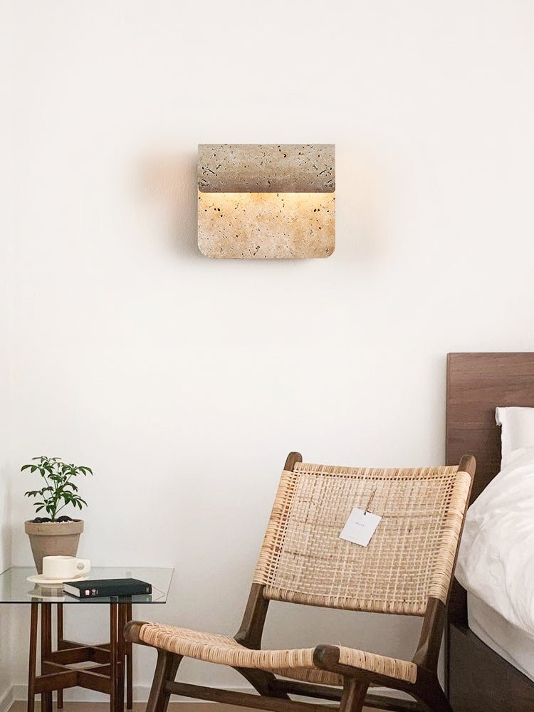 Vaelan Travertine Arc kinkiet