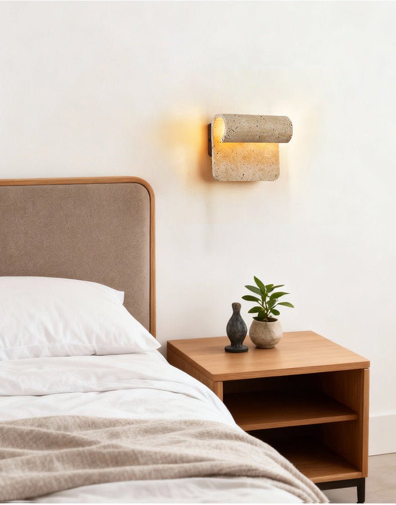 Vaelan Travertine Arc kinkiet