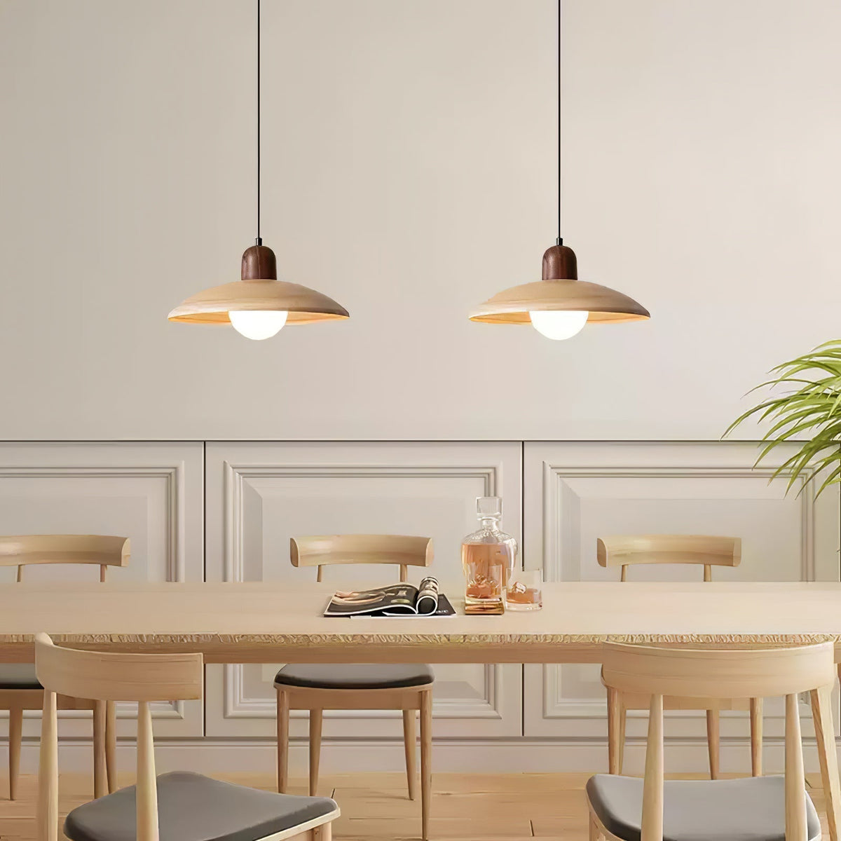 Sorinelia lampa wisząca w kolorze drewna PE Retro