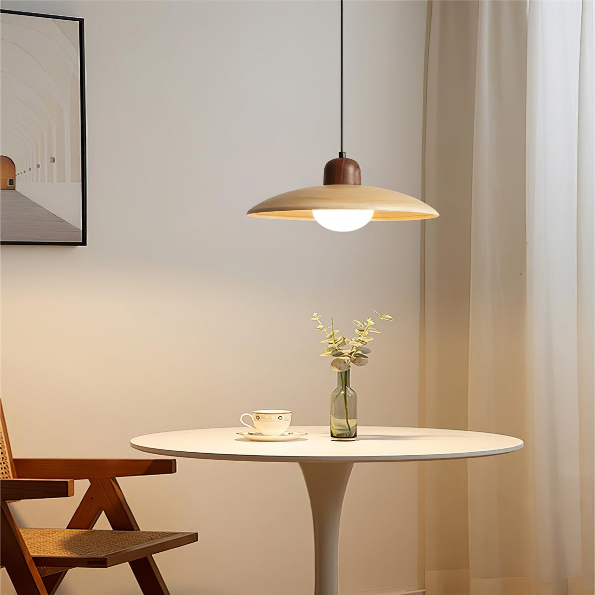 Sorinelia lampa wisząca w kolorze drewna PE Retro