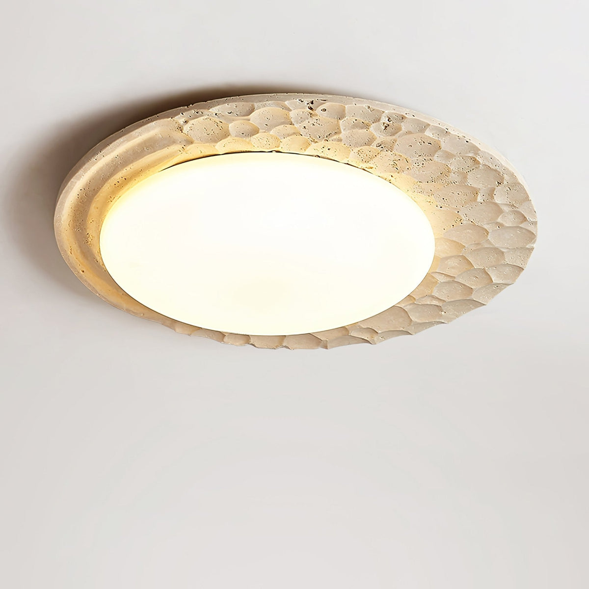 Ivsoris nowoczesna lampa sufitowa z żółtym travertynem
