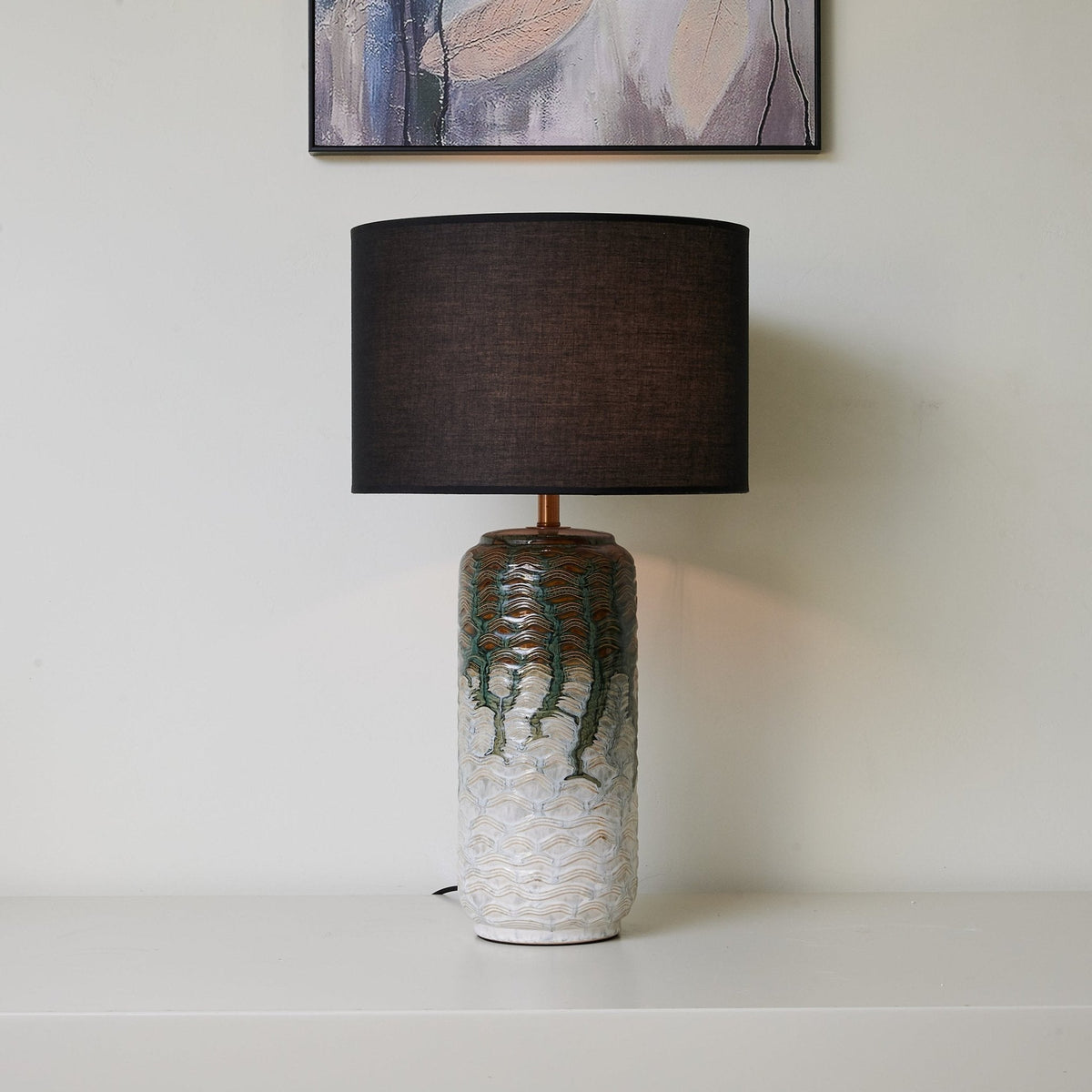 Ainsley nowoczesna lampa stołowa ceramiczna