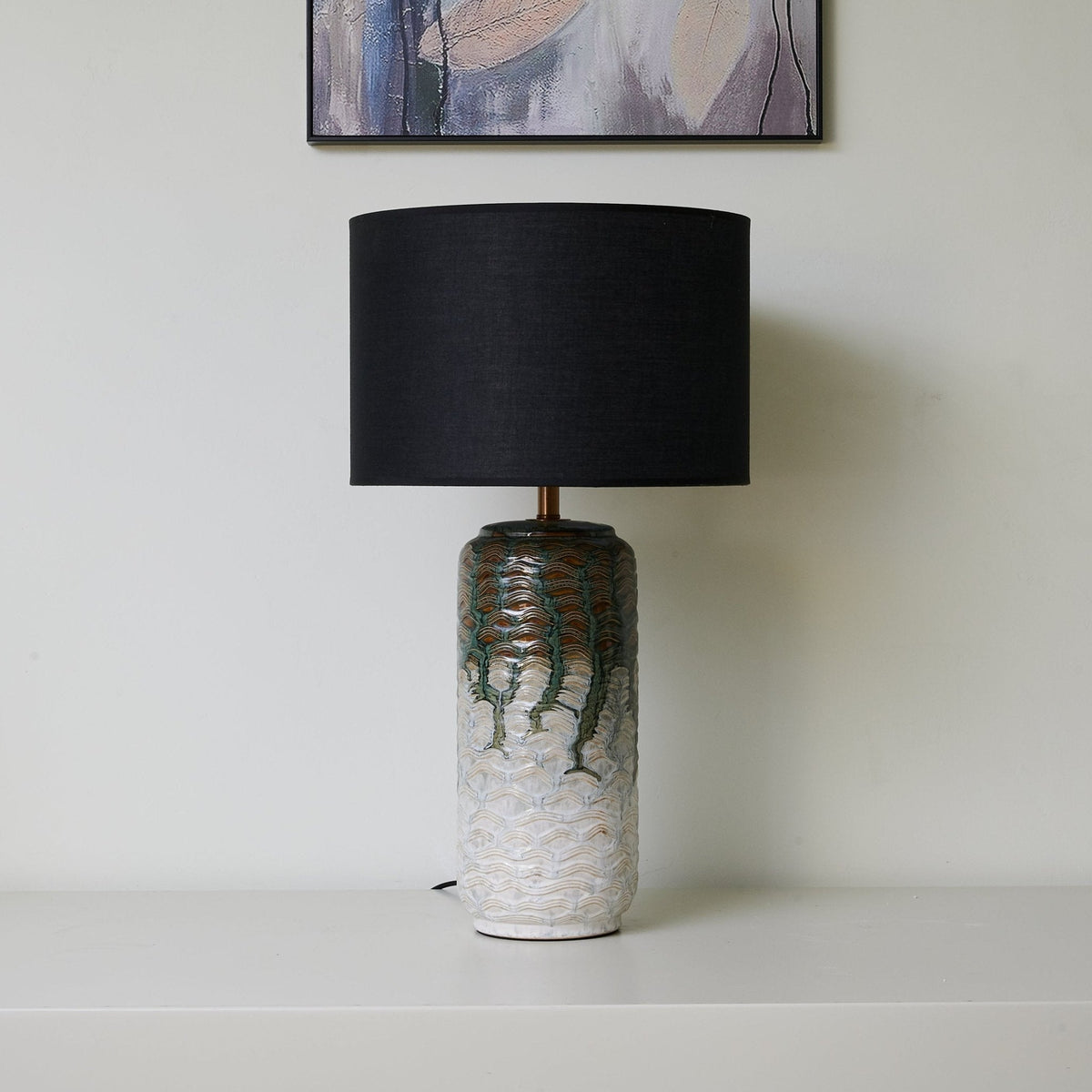 Ainsley nowoczesna lampa stołowa ceramiczna