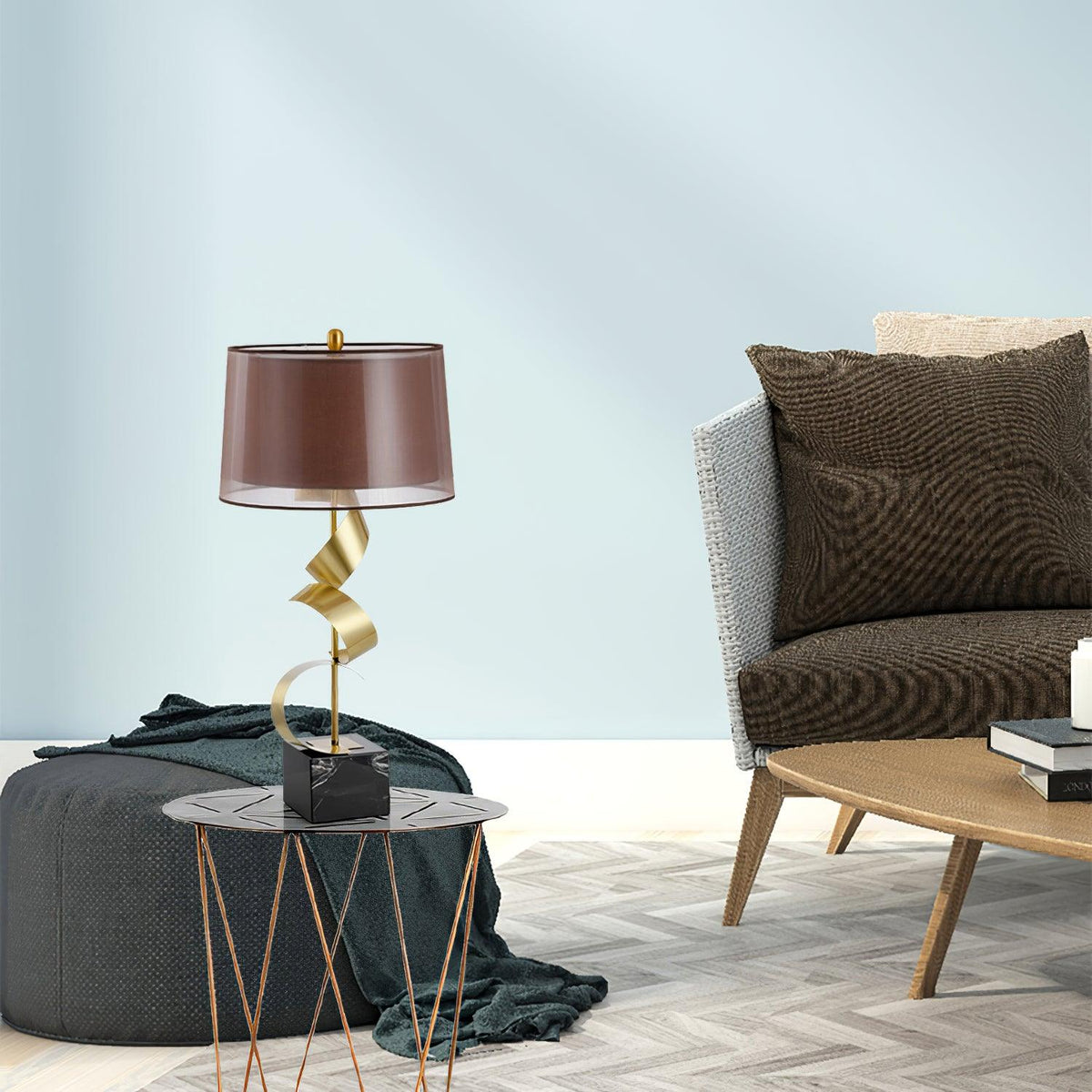 Seraph Luxe lampa stołowa z płótna
