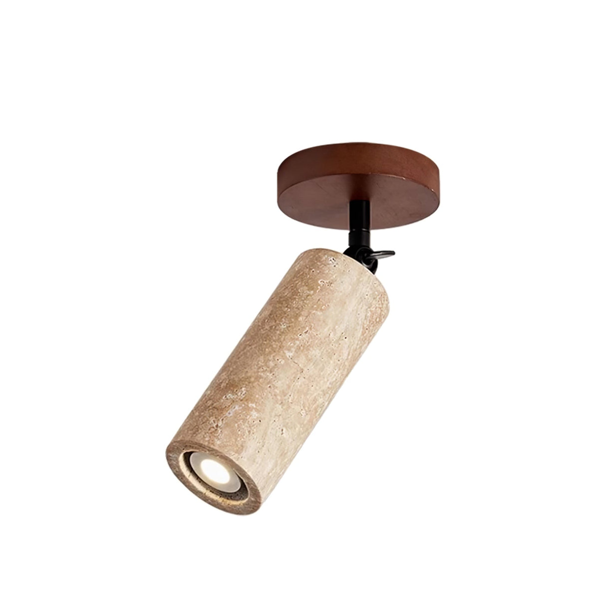Cesilyra cylindryczna rura Travertine kinkiet