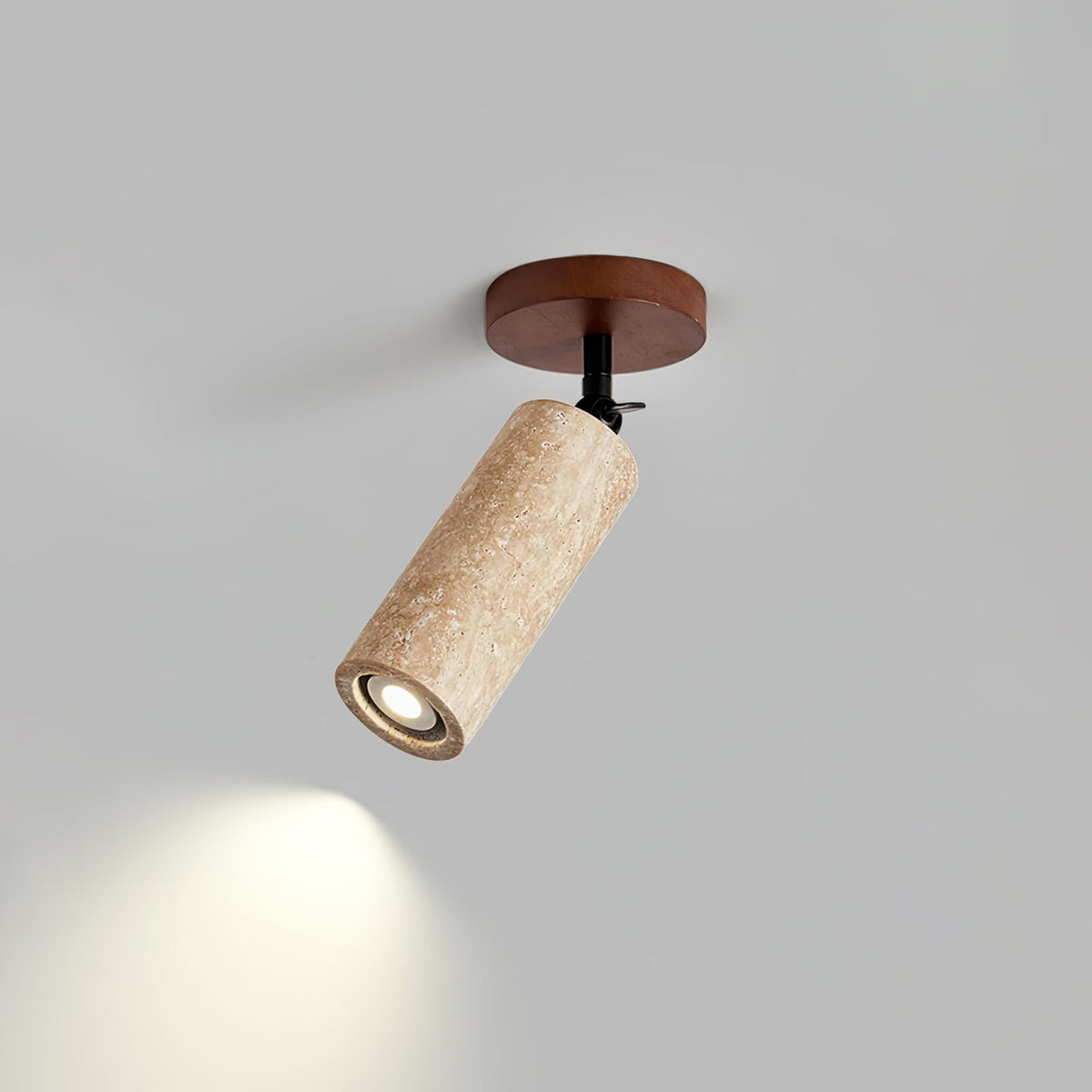Cesilyra cylindryczna rura Travertine kinkiet