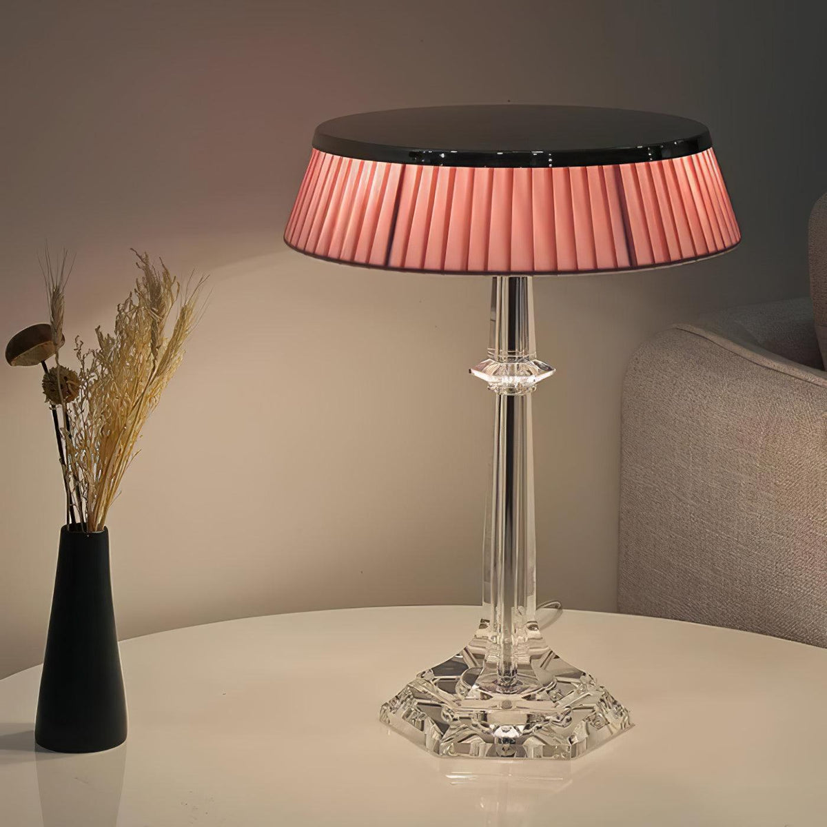 Haloza elegancka lampa stołowa z płótna