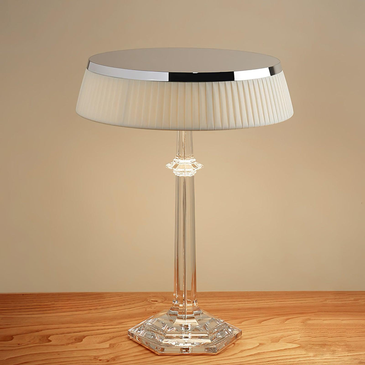Haloza elegancka lampa stołowa z płótna