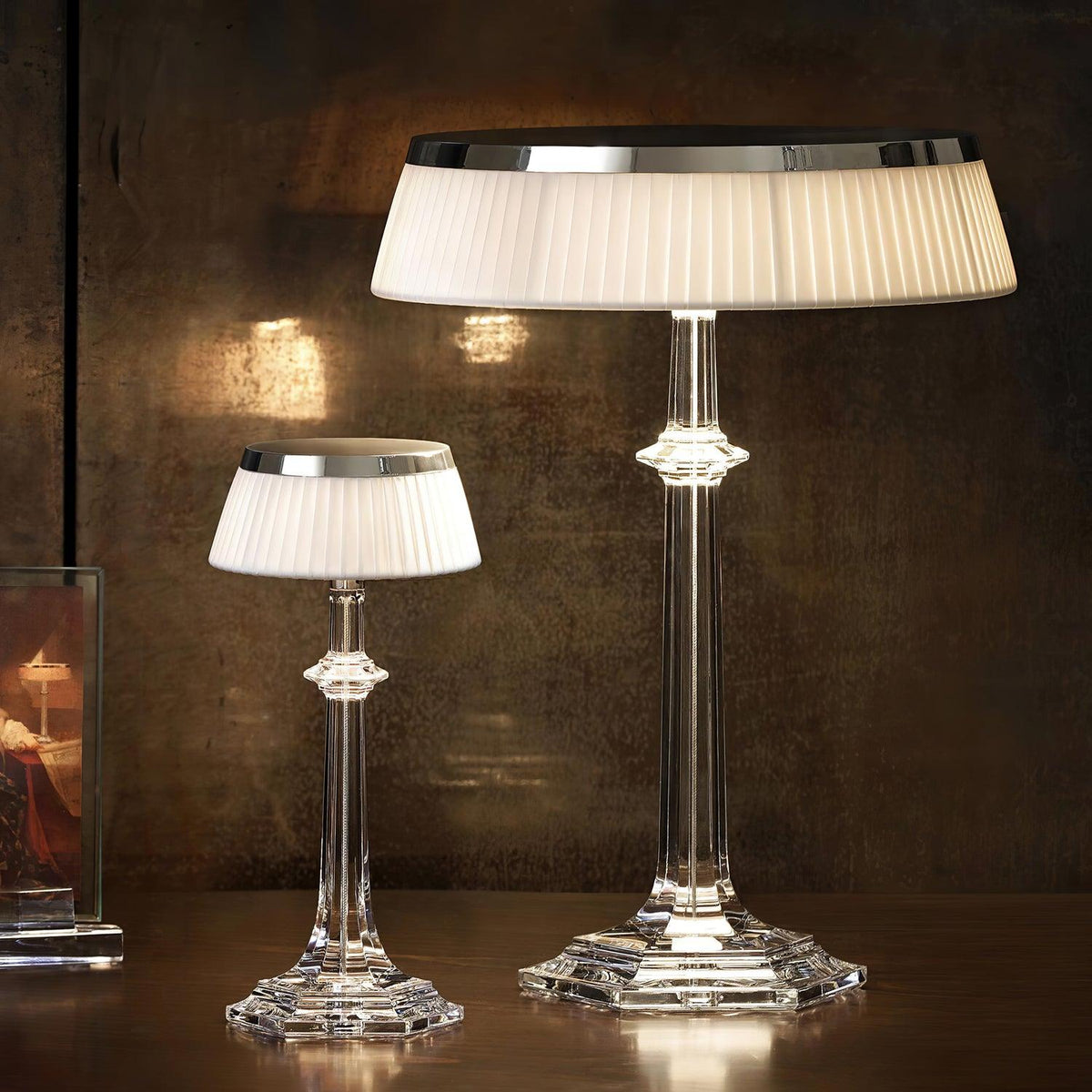Haloza elegancka lampa stołowa z płótna