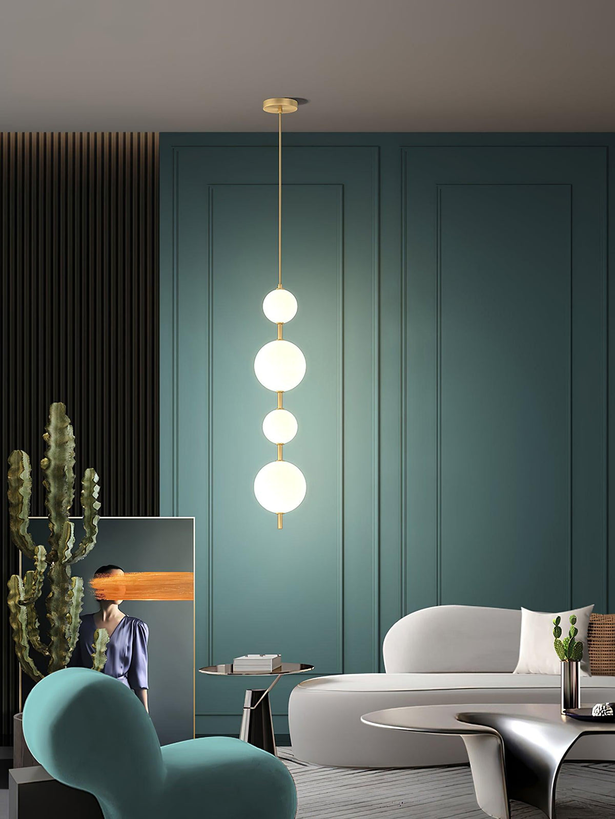 Velloran wisząca lampa z miedzi i plastiku