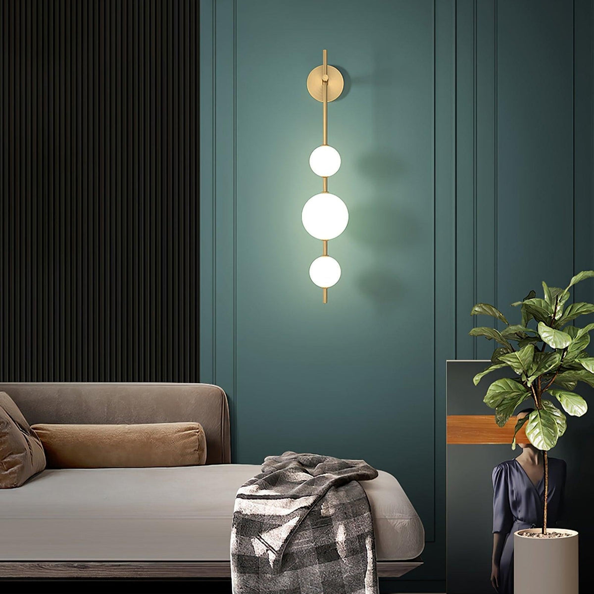 Cerin kulista lampa ścienna