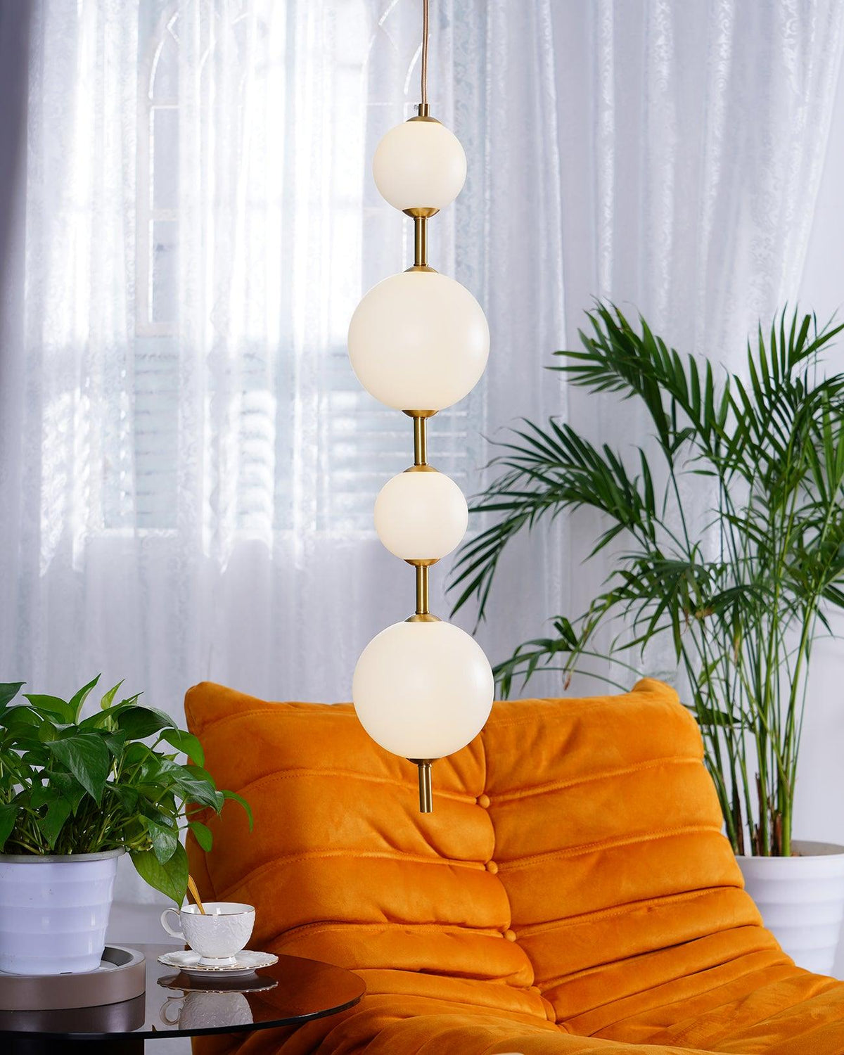 Velloran wisząca lampa z miedzi i plastiku