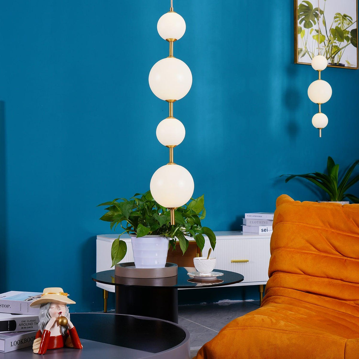 Velloran wisząca lampa z miedzi i plastiku
