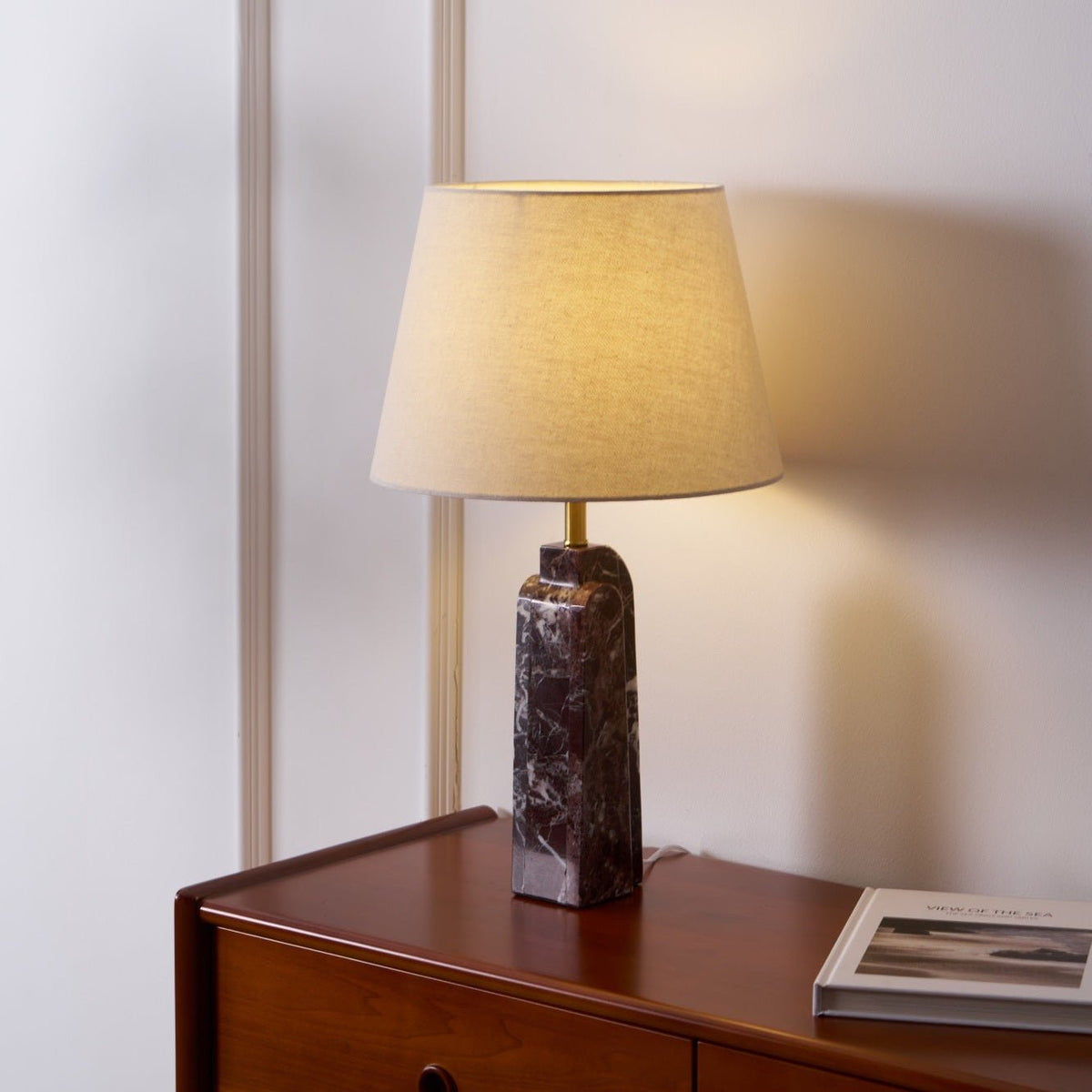 Jovix nowoczesna lampa stołowa z marmuru