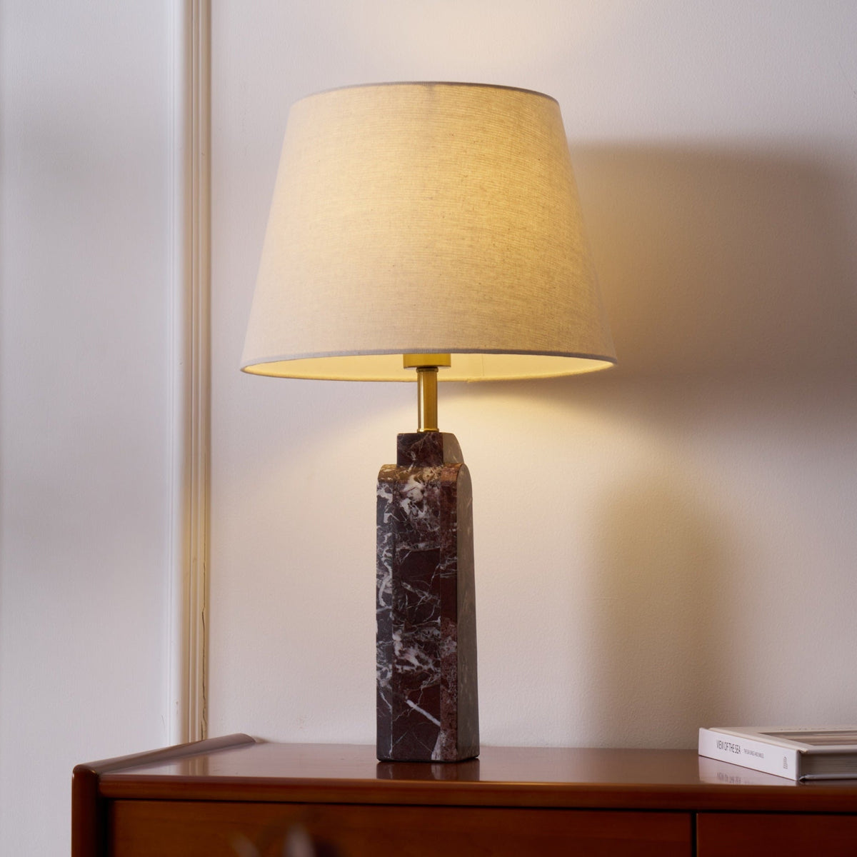 Jovix nowoczesna lampa stołowa z marmuru