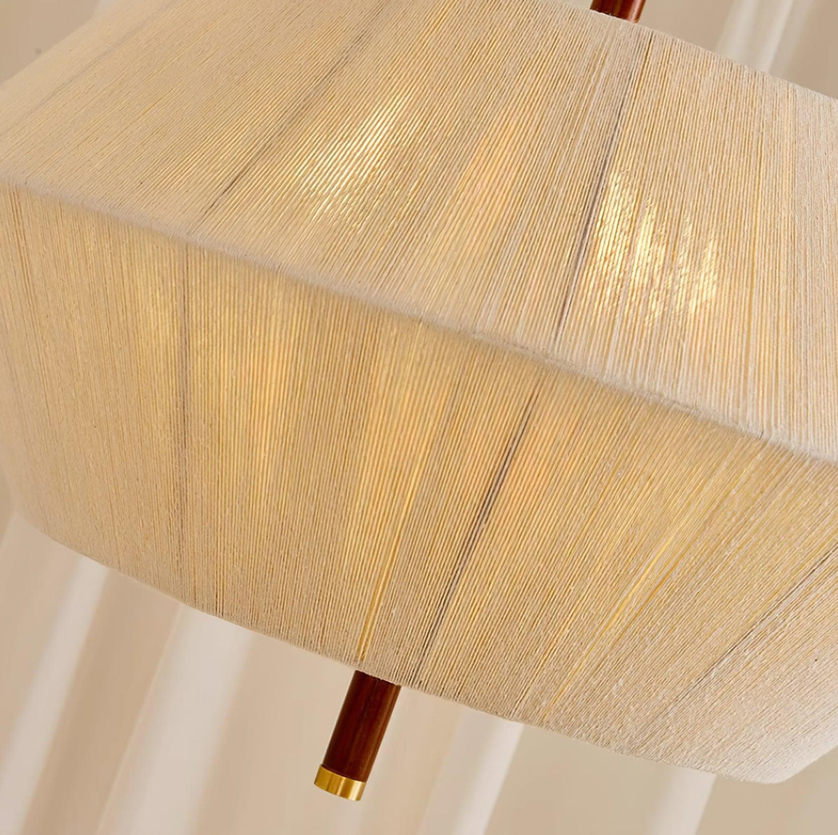 Elowen lampa wisząca z płótna nici bawełnianej orzech włoski naturalny