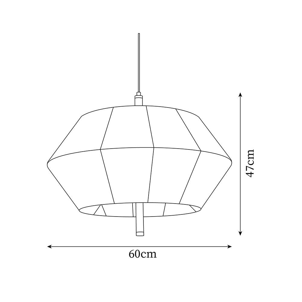 Elowen lampa wisząca z płótna nici bawełnianej orzech włoski naturalny