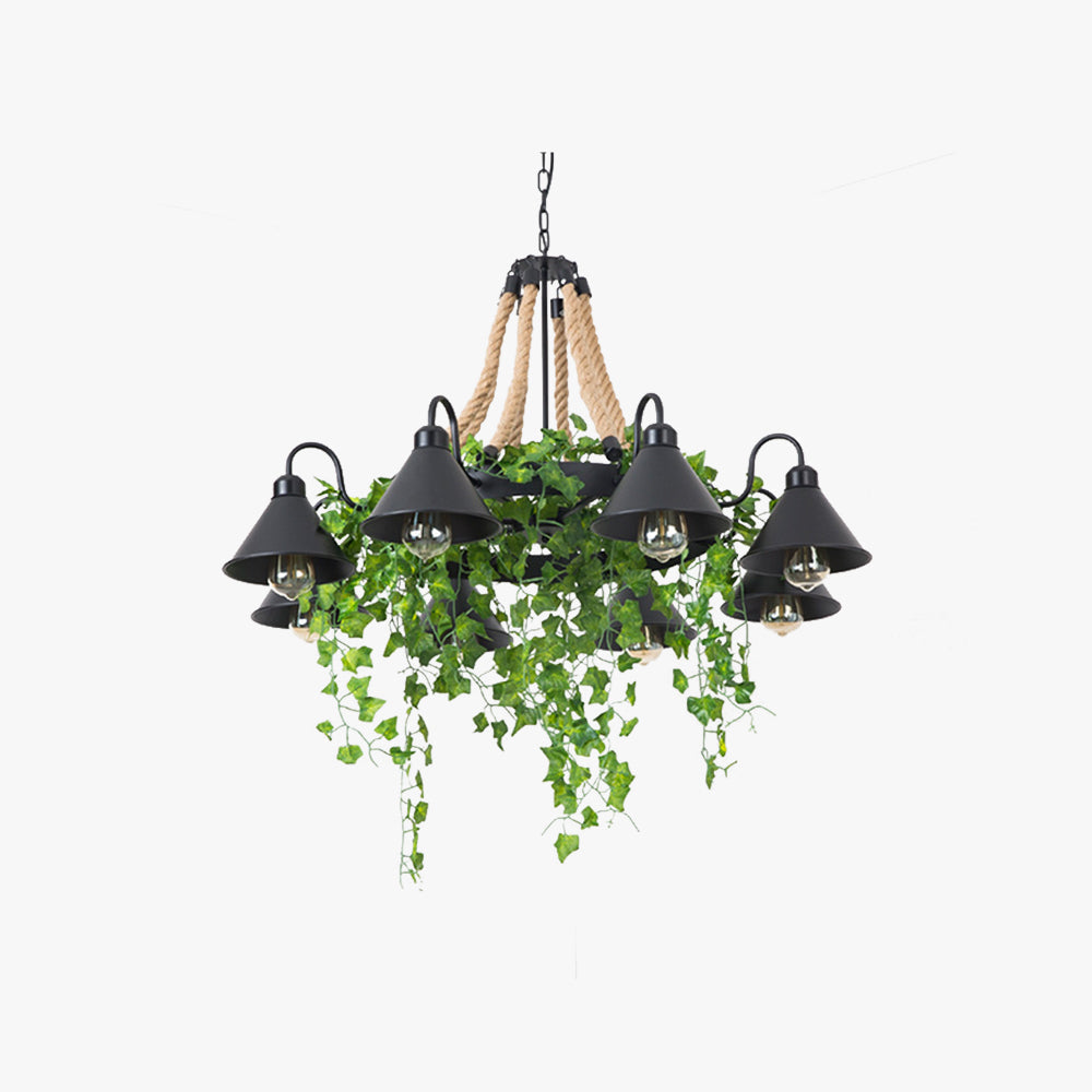 Vireo Retro żyrandol LED czarny metal restauracja/bar/salon
